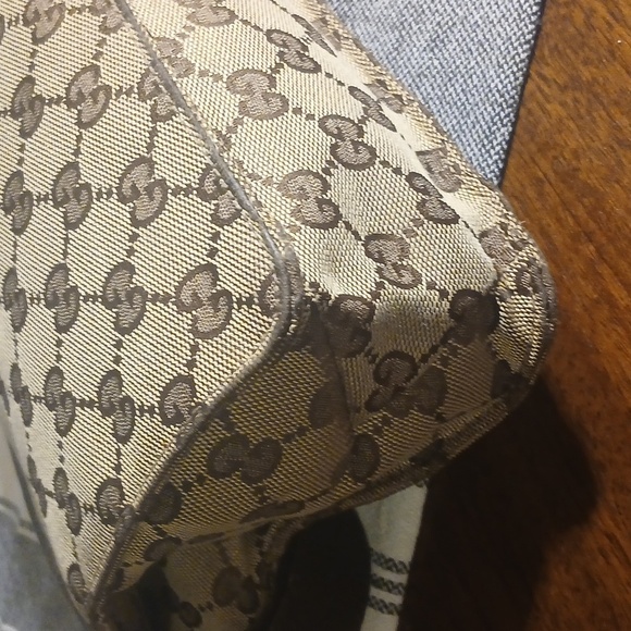 Authentic Gucci Eclipse Shoulder Crossbody Bag GG Canvas Leather Brown - Picture 8 of 16